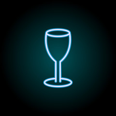 glass neon icon. Elements of Food set. Simple icon for websites, web design, mobile app, info graphics