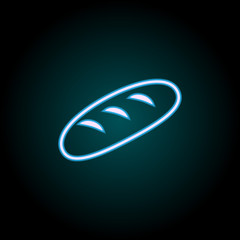 loaves of bread neon icon. Elements of Food set. Simple icon for websites, web design, mobile app, info graphics