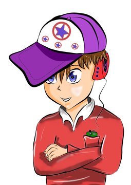 chico escuchando musica