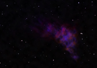 Small part of an infinite star field. 3D rendering