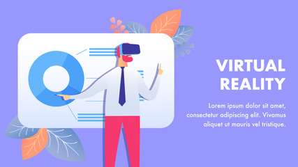 Virtual, Augmented Reality Banner Vector Template