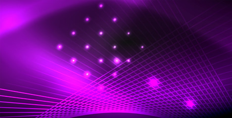 Obraz premium Neon color abstract lines