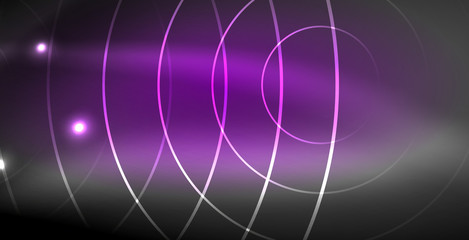 Glowing shiny neon colors with abstract lines, modern background