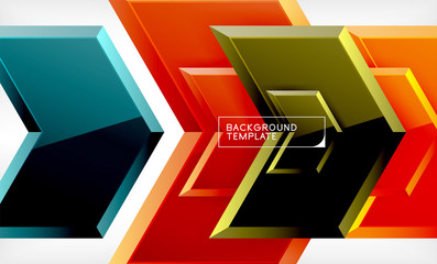 Techno arrow background, template design