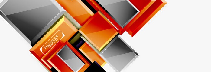 Abstract square composition for background, banner or logo