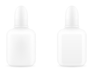 medical drops in a plastic bottle for the treatment of diseases empty template blank stock vector illustration