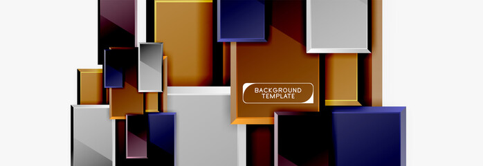 Minimal square banner abstract background