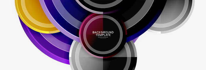 Colorful glossy circles background