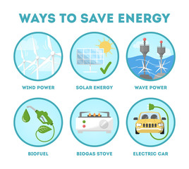 How to save the electricity instruction concept