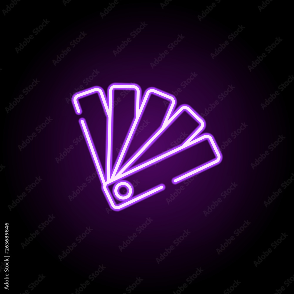 Poster color pack neon icon. elements of construction set. simple icon for websites, web design, mobile app