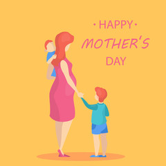 Happy mother day greeting card. Beautiful poster