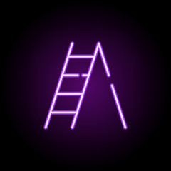 staircase, sunrise neon icon. Elements of construction set. Simple icon for websites, web design, mobile app, info graphics