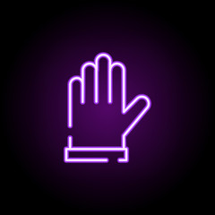 Obraz premium gloves for work neon icon. Elements of construction set. Simple icon for websites, web design, mobile app, info graphics