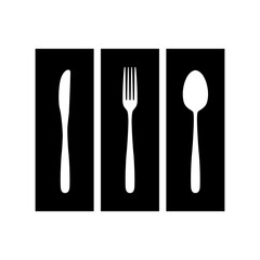 The contours of the cutlery, isolated.