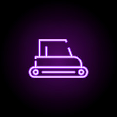 tractor, car neon icon. Elements of construction set. Simple icon for websites, web design, mobile app, info graphics