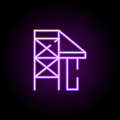 Fototapeta premium scaffolding neon icon. Elements of construction set. Simple icon for websites, web design, mobile app, info graphics
