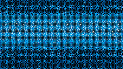 Blue vector neon metallic mosaic with spots light