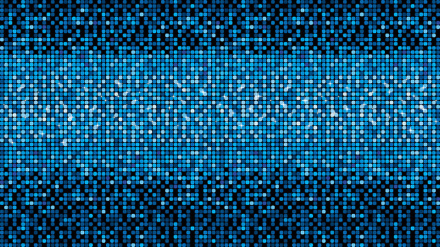 Blue vector neon metallic mosaic with spots light