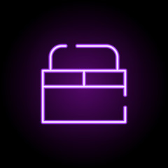 toolbox neon icon. Elements of construction set. Simple icon for websites, web design, mobile app, info graphics