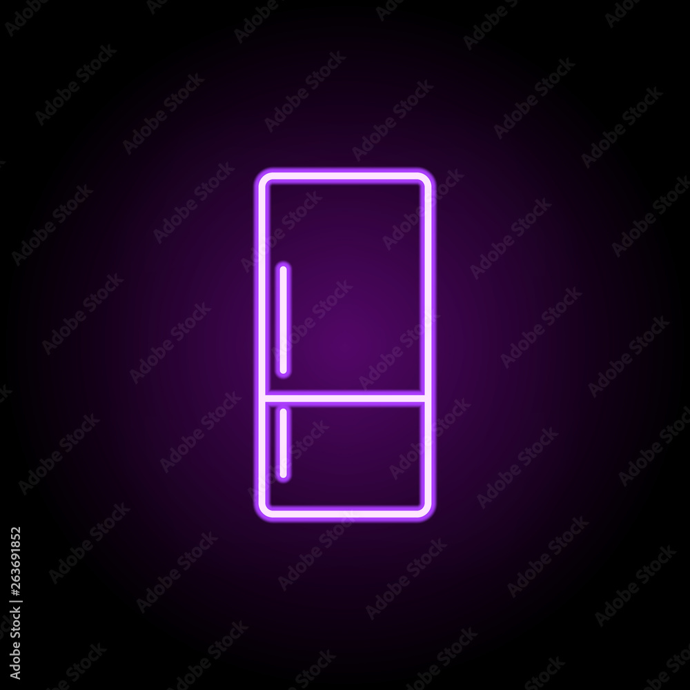 Poster fridge neon icon. elements of web set. simple icon for websites, web design, mobile app, info graphi