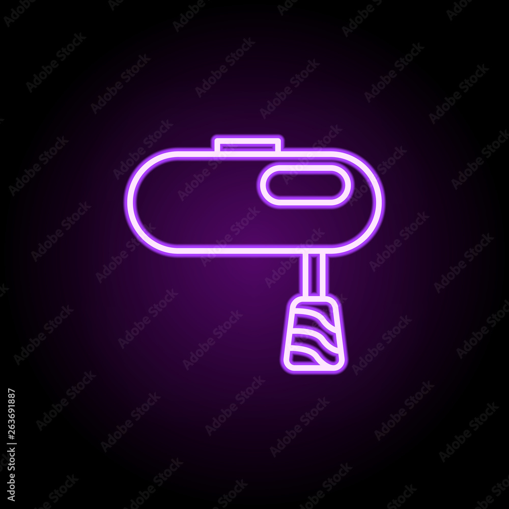 Poster mixer neon icon. elements of web set. simple icon for websites, web design, mobile app, info graphic