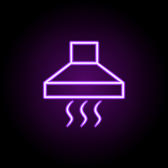kitchen hoods neon icon. Elements of web set. Simple icon for websites, web design, mobile app, info graphics