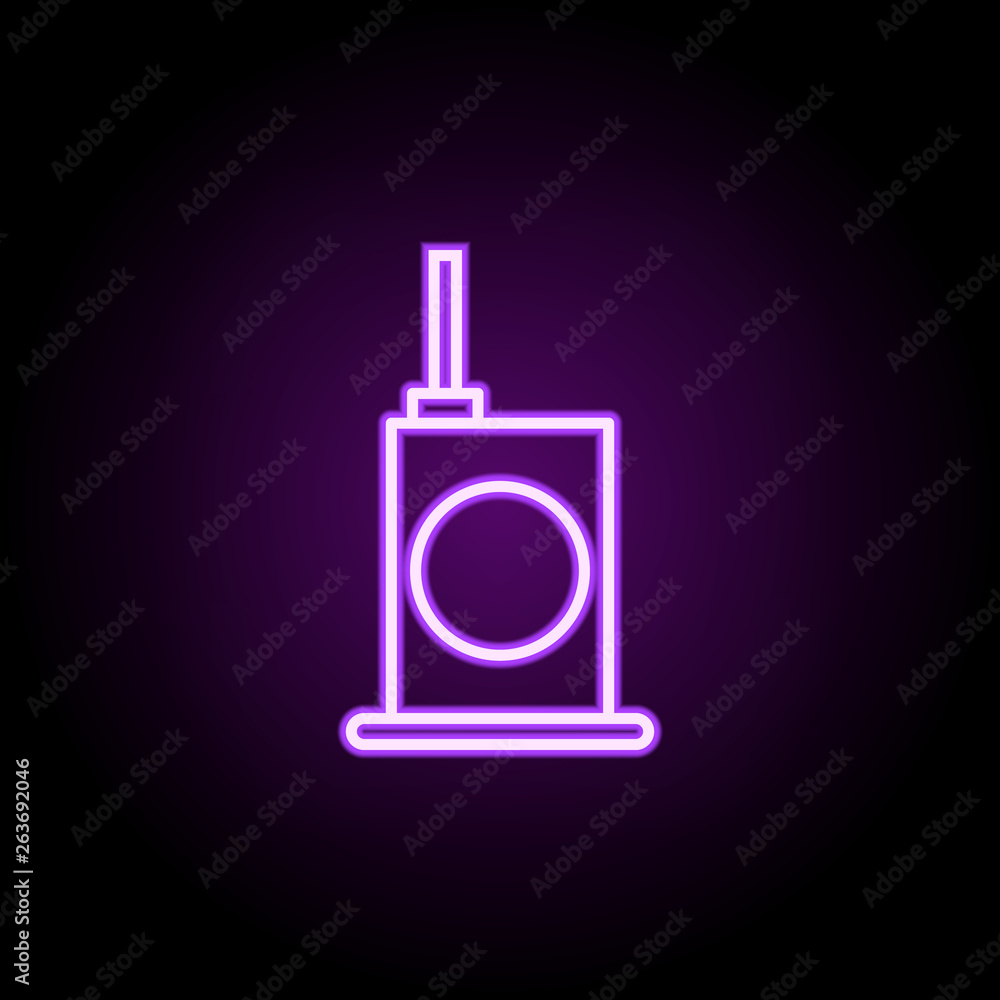 Poster radio neon icon. elements of web set. simple icon for websites, web design, mobile app, info graphic