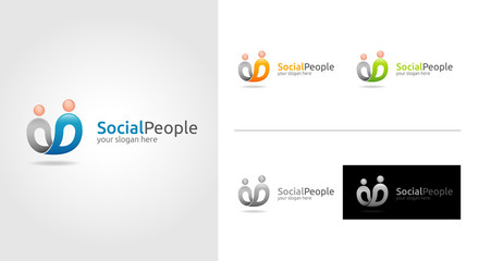 Social Family Logo Template Set