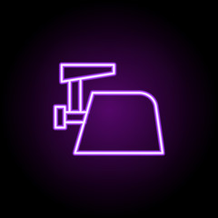 meat grinder neon icon. Elements of web set. Simple icon for websites, web design, mobile app, info graphics