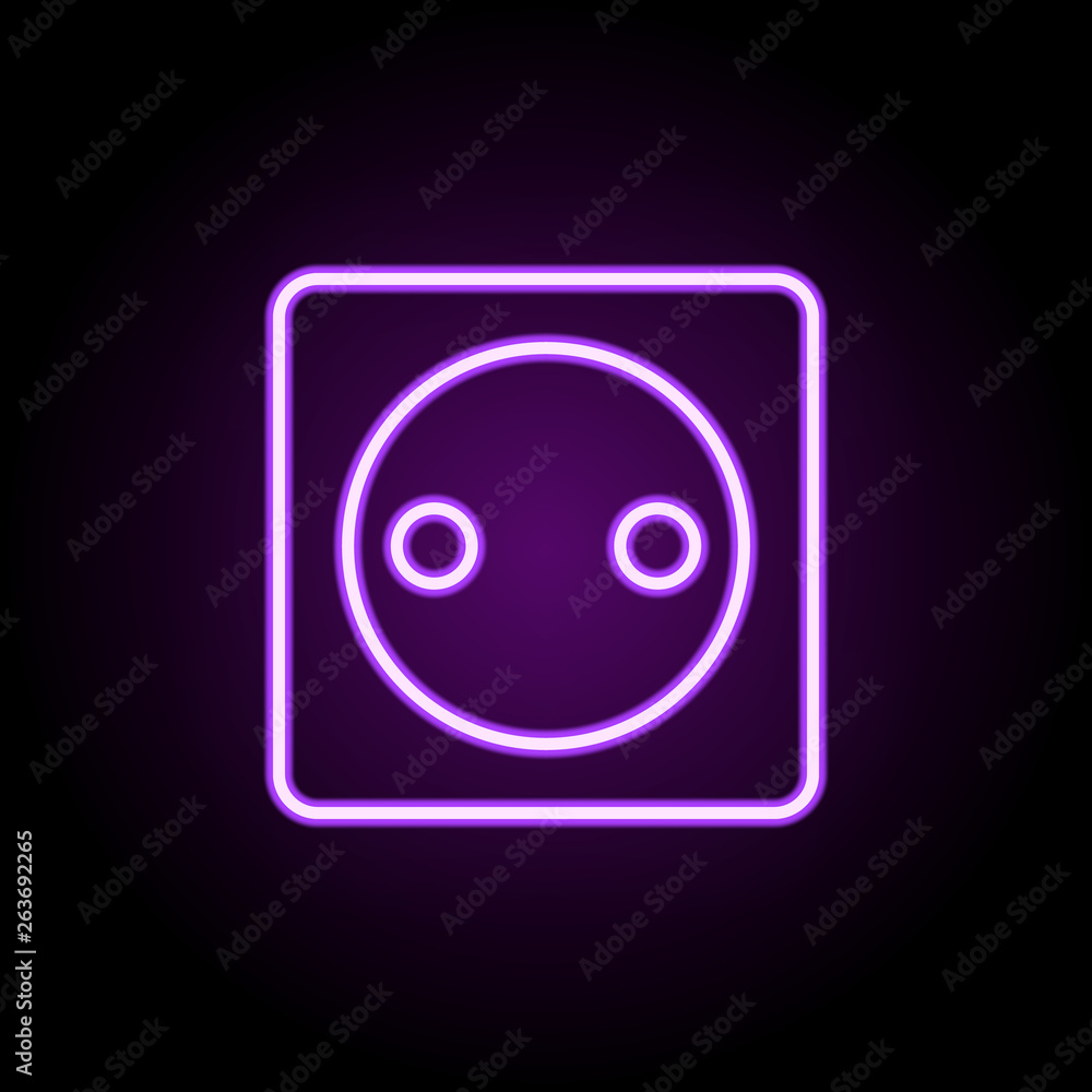 Poster sockets neon icon. elements of web set. simple icon for websites, web design, mobile app, info graph