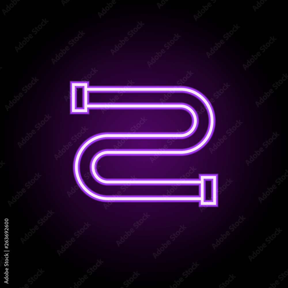 Poster water pipe neon icon. elements of web set. simple icon for websites, web design, mobile app, info gr
