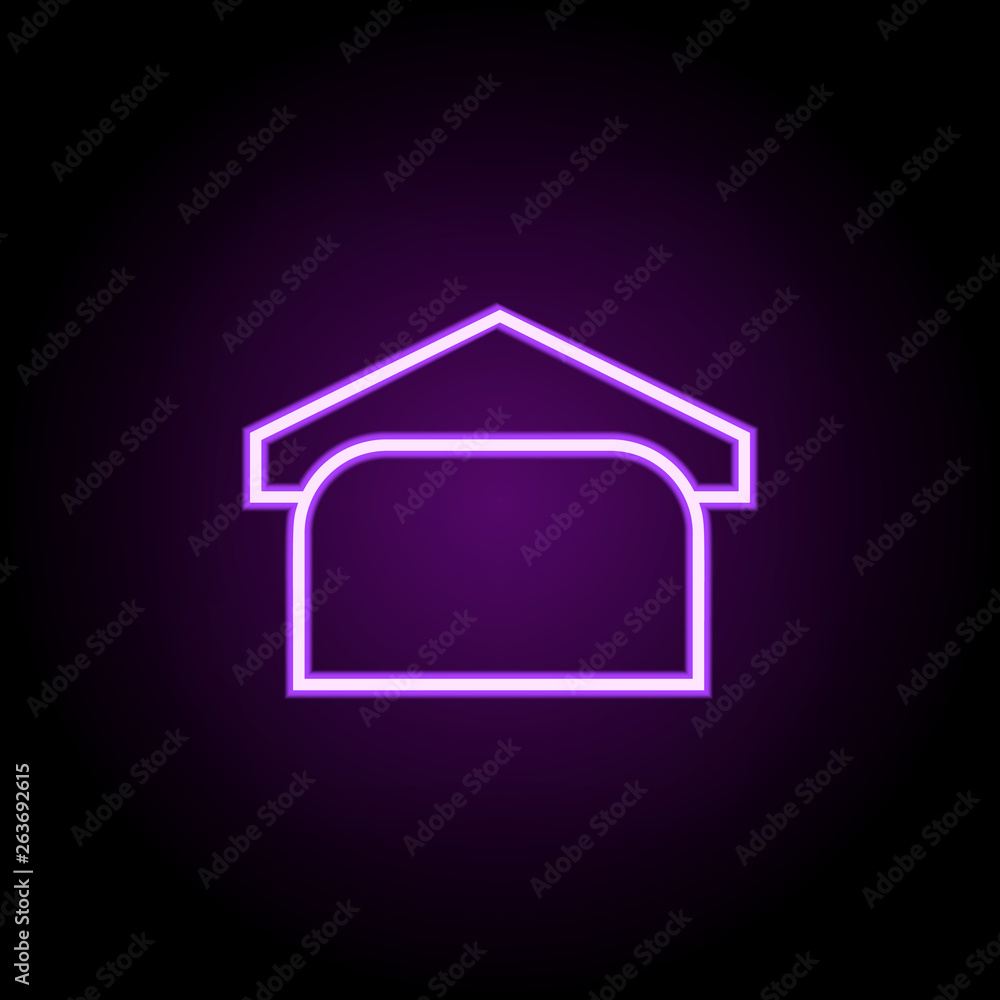Poster towel on a hanger neon icon. elements of web set. simple icon for websites, web design, mobile app, 