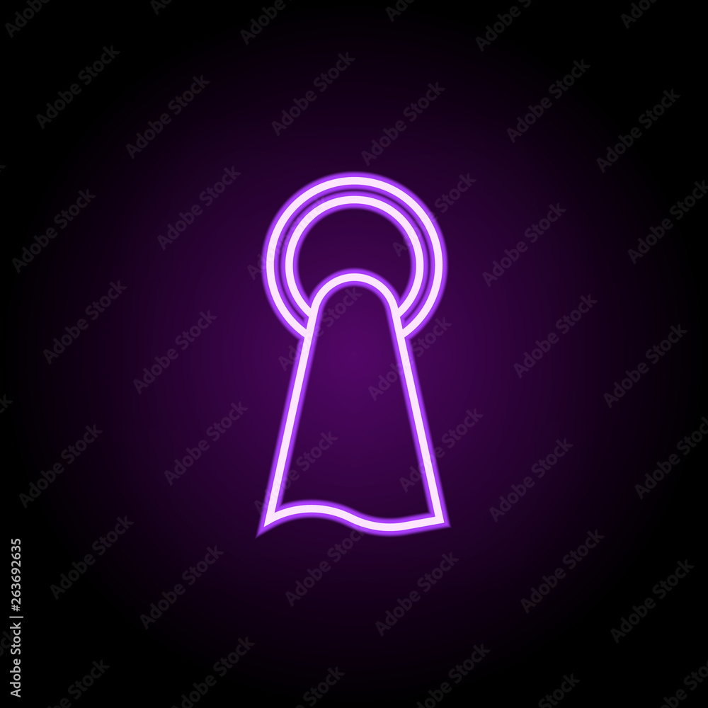 Poster towel on a hanger neon icon. elements of web set. simple icon for websites, web design, mobile app, 
