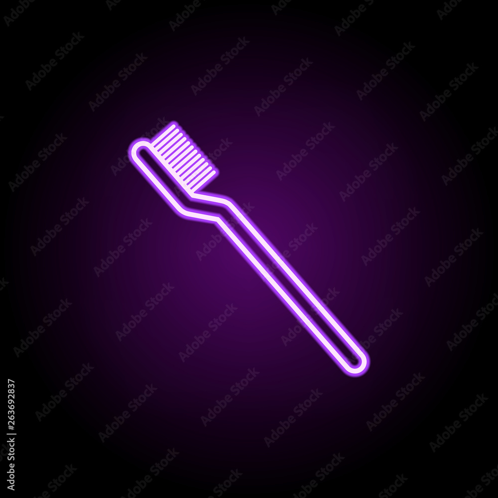 Aufkleber toothbrush neon icon. elements of web set. simple icon for websites, web design, mobile app, info gr