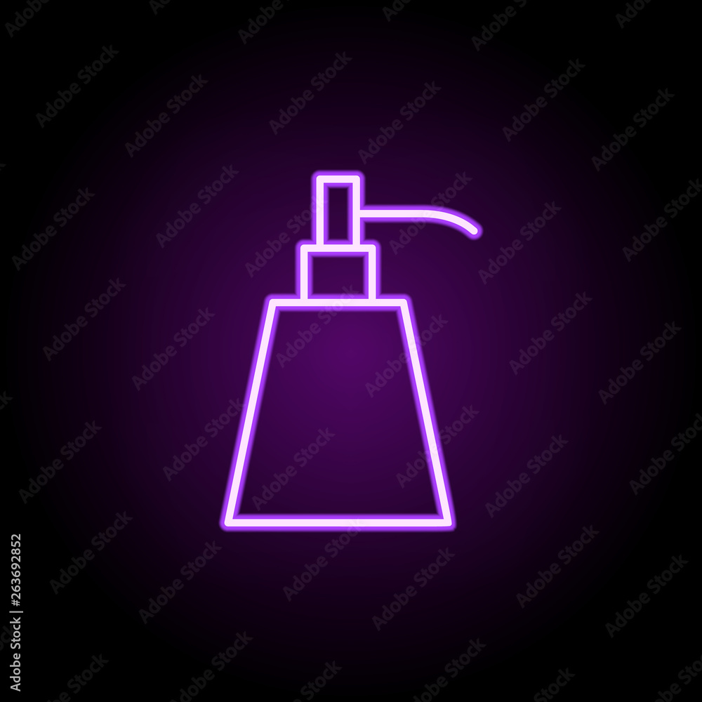 Poster liquid soap neon icon. elements of web set. simple icon for websites, web design, mobile app, info g