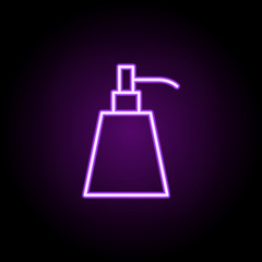 liquid soap neon icon. Elements of web set. Simple icon for websites, web design, mobile app, info graphics