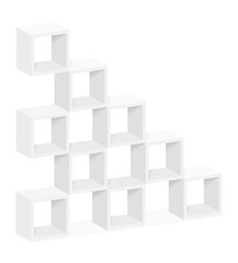 shelving rack for exhibition presentation or advertising of products and goods empty template for design stock vector illustration