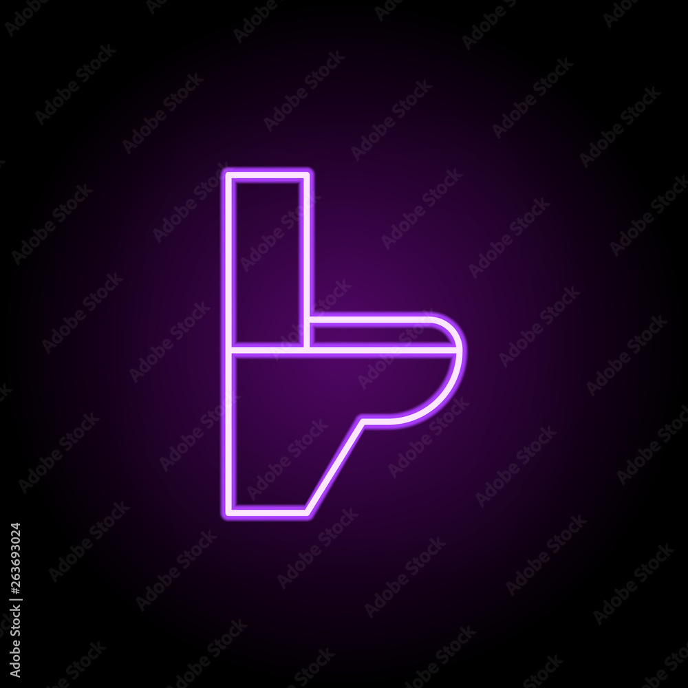 Poster toilet neon icon. elements of web set. simple icon for websites, web design, mobile app, info graphi