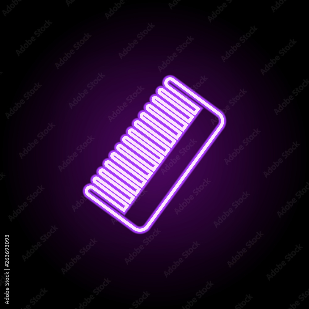 Poster comb neon icon. elements of web set. simple icon for websites, web design, mobile app, info graphics