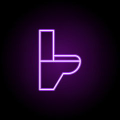 toilet neon icon. Elements of web set. Simple icon for websites, web design, mobile app, info graphics