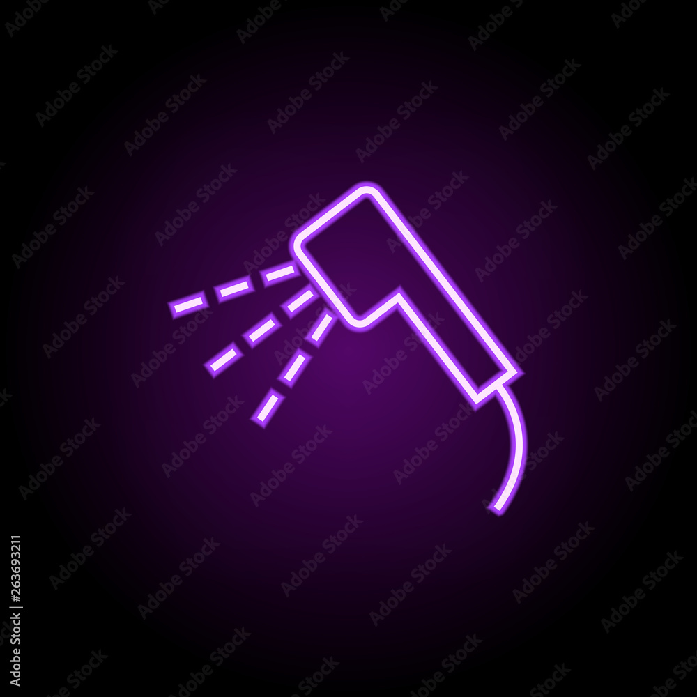 Poster shower neon icon. elements of web set. simple icon for websites, web design, mobile app, info graphi