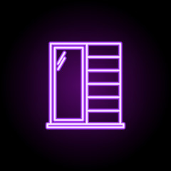 wardrobe neon icon. Elements of web set. Simple icon for websites, web design, mobile app, info graphics