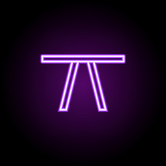 kitchen table neon icon. Elements of web set. Simple icon for websites, web design, mobile app, info graphics