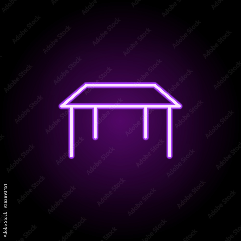 Poster table neon icon. elements of web set. simple icon for websites, web design, mobile app, info graphic