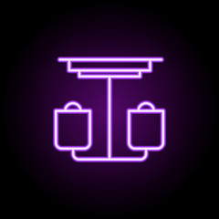 chandelier neon icon. Elements of web set. Simple icon for websites, web design, mobile app, info graphics