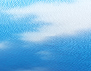 white cloud reflected in water