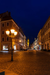 Fototapeta na wymiar Bautzen old town at night