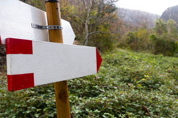 empty signboard cai signal trail