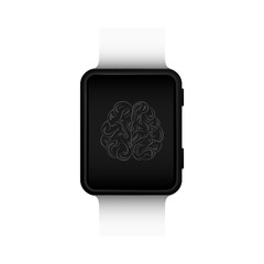 Smart clock on a white background,vector illustration.