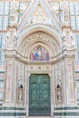 Portal entrance to Cattedrale di Santa Maria del Fiore in Florence